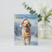Labrador Christmas Feiertagspostkarte (Stehend Vorderseite)