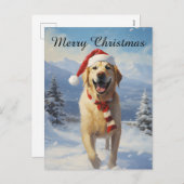 Labrador Christmas Feiertagspostkarte (Vorne/Hinten)