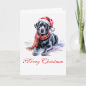 Labrador Christmas Greeting Card Karte (Vorderseite)