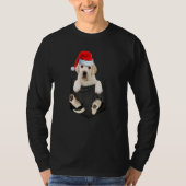 Labrador Christmas In Pocket Santa Hat Labrador Ch T-Shirt (Vorderseite)