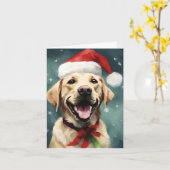 Labrador Christmas Karte (Gelbe Blume)