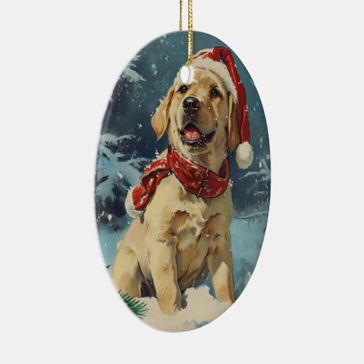 Labrador Christmas Keramik Ornament (Rechts)