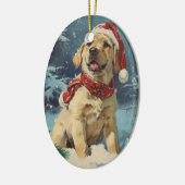 Labrador Christmas Keramik Ornament (Links)