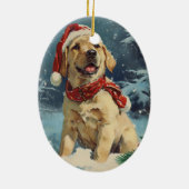 Labrador Christmas Keramik Ornament (Hinten)