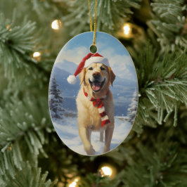 Labrador Christmas Keramik Ornament