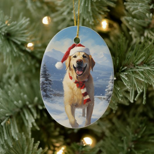 Labrador Christmas Keramik Ornament (Baum)