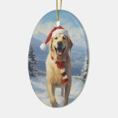 Labrador Christmas Keramik Ornament (Links)