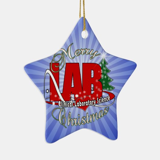 LABRADOR CHRISTMAS KLINISCHE LABORWISSENSCHAFT KERAMIK ORNAMENT (Rechts)