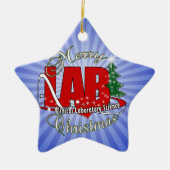LABRADOR CHRISTMAS KLINISCHE LABORWISSENSCHAFT KERAMIK ORNAMENT (Vorne)