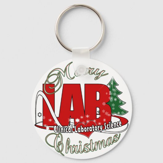 LABRADOR CHRISTMAS KLINISCHE LABORWISSENSCHAFT SCHLÜSSELANHÄNGER (Vorderseite)