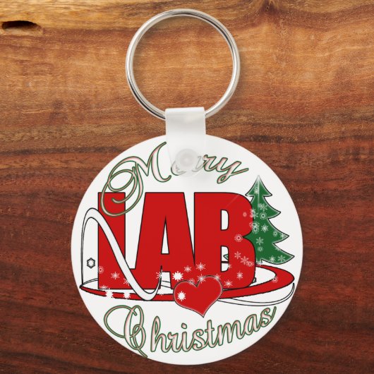 LABRADOR CHRISTMAS LABOR SCHLÜSSELANHÄNGER (Vorderseite)