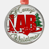 LABRADOR CHRISTMAS LABOR SILBERNES ORNAMENT (Vorne)