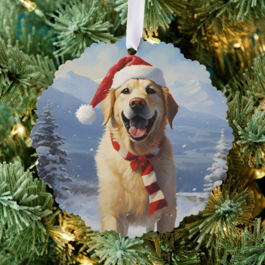 Labrador Christmas Ornament Karte (Insitu (Baum))