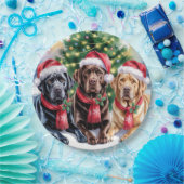 Labrador Christmas Paper Plate Pappteller (Party)