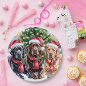 Labrador Christmas Paper Plate Pappteller (Party)