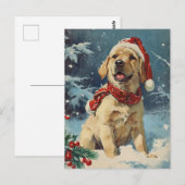 Labrador Christmas Postkarte (Vorne/Hinten)