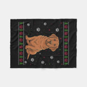 Labrador Christmas Sweater Xmas Haustier Tierhund Fleecedecke (Vorderseite (Horizontal))