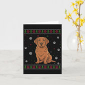 Labrador Christmas Sweater Xmas Haustier Tierhund Karte (Gelbe Blume)