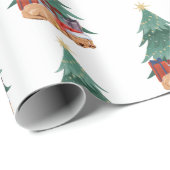 Labrador Christmas Tree Geschenkpapier (Rolleneckpunkt)