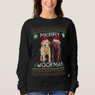 Labrador Christmas Ugly Gelbe Labrador Chocolate L Sweatshirt