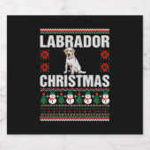 Labrador Christmas Ugly Sweater Schaumweinetikett (Einzelnes Label)