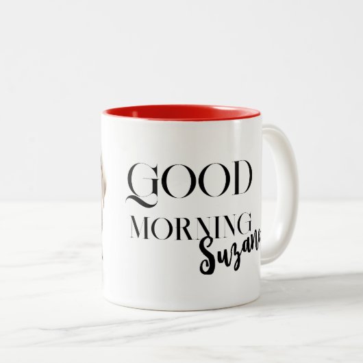 Labrador close-up Mug with you name Zweifarbige Tasse (VorderseiteRechts)