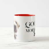 Labrador close-up Mug with you name Zweifarbige Tasse (Mittel)