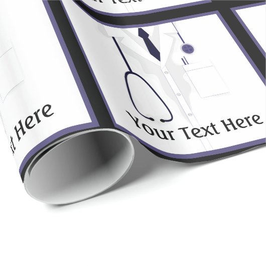 Labrador-Coat-Doctor-Papier Geschenkpapier (Rolleneckpunkt)