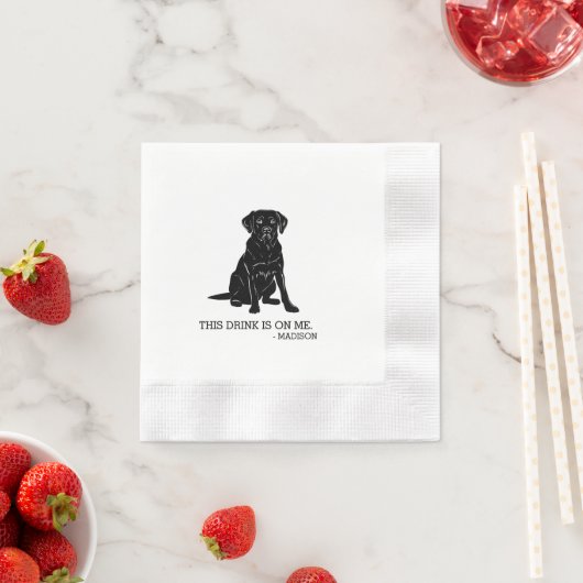 Labrador Cocktail Napkin Serviette (Beispiel)