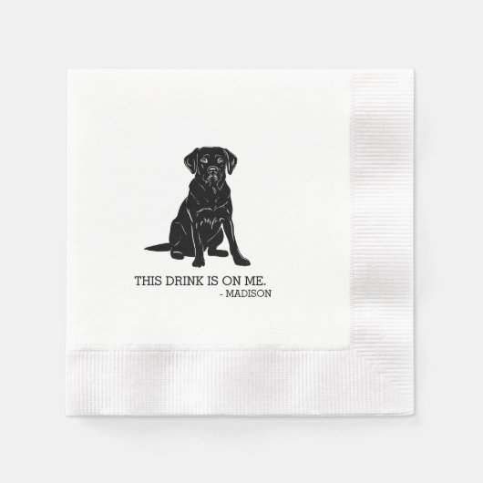Labrador Cocktail Napkin Serviette (Vorderseite)