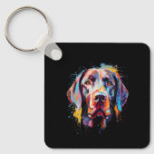 Labrador Colorful Schlüsselanhänger (Vorderseite)