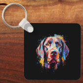 Labrador Colorful Schlüsselanhänger (Vorderseite)