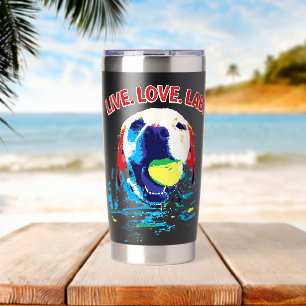 Labrador Comic Style Handgezeichnete Lustige Hunde Thermobecher