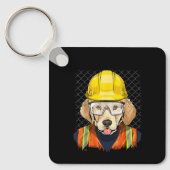 Labrador Construction Worker Labrador Dog Schlüsselanhänger (Vorderseite)
