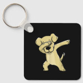 Labrador Costume Dabbing Labrador Schlüsselanhänger (Vorderseite)