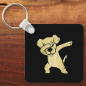 Labrador Costume Dabbing Labrador Schlüsselanhänger (Vorderseite)