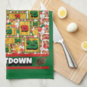 Labrador Countdown Weihnachtskalender Hund Geschirrtuch (Viertel Falte)