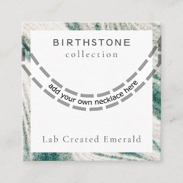 Labrador Created Emerald Necklace Packaging Card Begleitkarte
