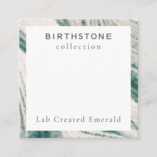 Labrador Created Emerald Necklace Packaging Card Begleitkarte (Vorderseite)