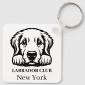 Labrador Custom Club Theme Schlüsselanhänger (Rückseite)