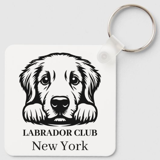 Labrador Custom Club Theme Schlüsselanhänger (Rückseite)