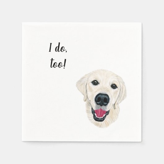 Labrador Custom Cocktail Napkin Serviette (Vorderseite)