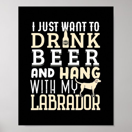 Labrador Dad Funny Father's Day Lab Retriever Dog Poster (Vorne)