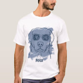 Labrador dad t-shirt with custom name brush art (Vorderseite)