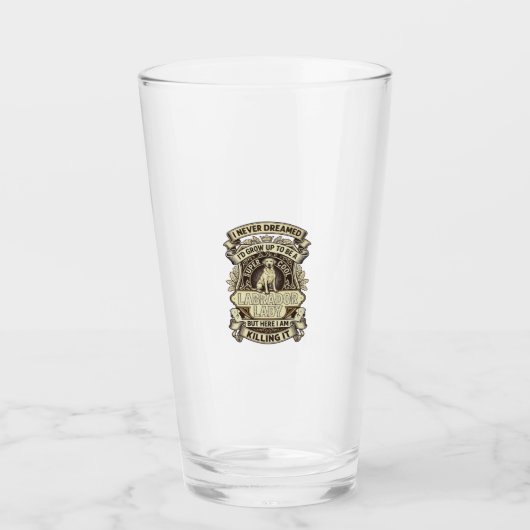 Labrador-Dame-Hund-Kronenschild_1 Glas (Vorderseite)