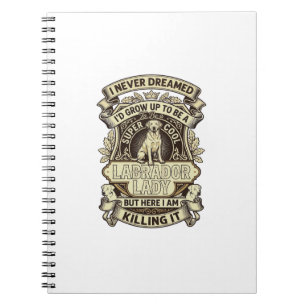Labrador-Dame-Hund-Kronenschild_1 Notizblock