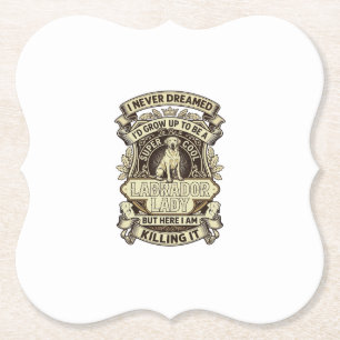 Labrador-Dame-Hund-Kronenschild_1 Untersetzer