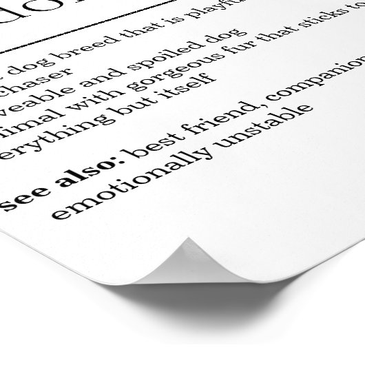 Labrador Definition Poster (Ecke)