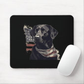 Labrador der amerikanischen Flagge Eigentümer des Mousepad (Mit Mouse)
