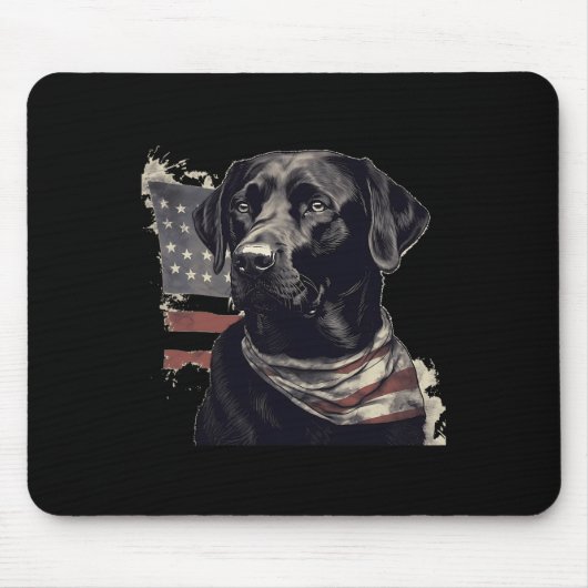 Labrador der amerikanischen Flagge Eigentümer des Mousepad (Vorne)